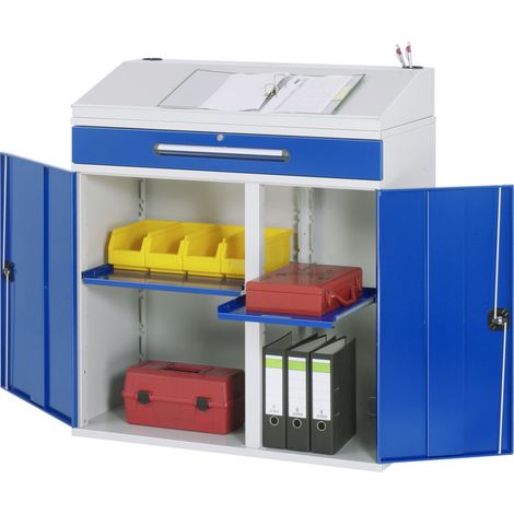 Rau Beistellschrank-Stehpult - Modell 02 BxTxH 1100x520x1110/1220mm (1/3)