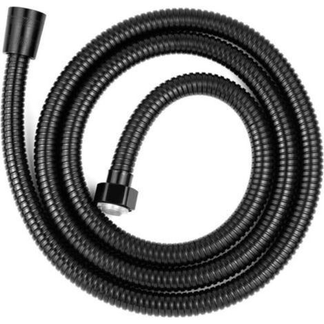 Tuyau de Douche Universel de 2m en Acier Inoxydable - Flexible de Douche Anti-Torsion et Anti-Corrosion, Filetage G1/2 - Noir-INHHUB (1/5)