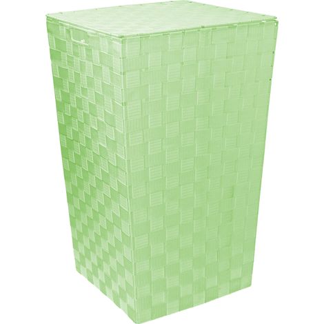 Cesto Portabiancheria in poliestere verde chiaro quadro cm 33x33xh53 (1/3)
