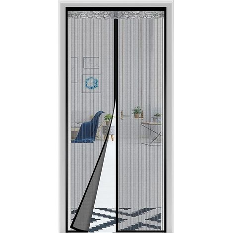 Kee Magnetisches Moskitonetz für Tür, 91 x 208 cm, wasserdicht, automatischer Magnetverschluss, berührungslos, robust (1/4)