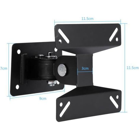 Support Mural Pour Tv - Shipenophy - Écran Lcd Universel Inclinable - F01 14 à 24 Pouces 180 degrés de Réglage de Haut en Bas (1/4)
