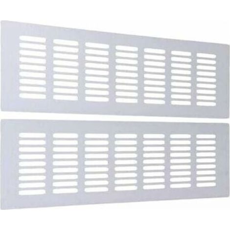 Grille de ventilation rectangulaire pour une ventilation idéale Grille de ventilation rectangulaire 80 x 400mm 2 pcs [blanc]. (1/4)