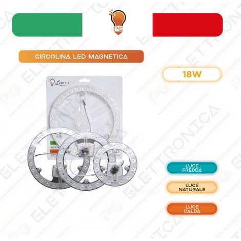 Circolina LED magnetica sostituisce il neon circolare luce 12 18 24 36 48 72W 3A Calda 2500 - 3000 K,18W