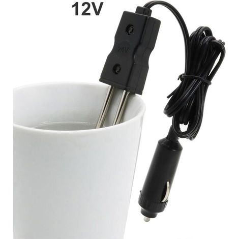 Thermoplongeur Voiture, Chauffe-Eau De Voiture, Chauffe-Eau D'Immersion De Voiture, Mini Chauffe-Eau d'immersion Portable pour Voiture électrique, Réchauffeur d'immersion de Véhicule, (12V) (1/4)