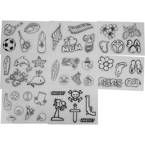 8Pcs Shrinky Dink Paper BOPS Wide Application Semitransparent Various Patterns Shrinky Dink Sheets for Keychain Tag DIYSports Style (8Pcs/Pack) (1/5)