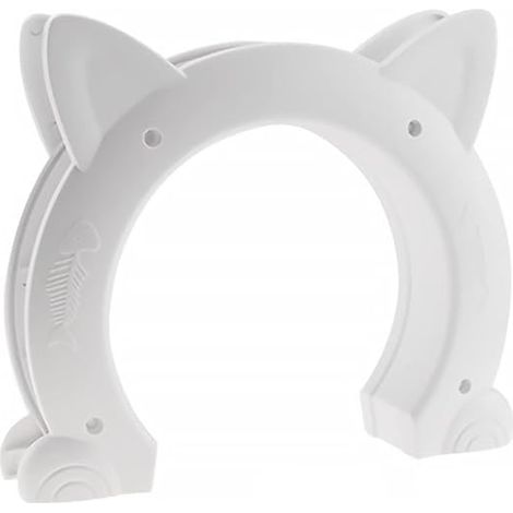Chatière blanche intégrée pour porte intérieure, trappe ABS pour chat d'intérieur (1/5)