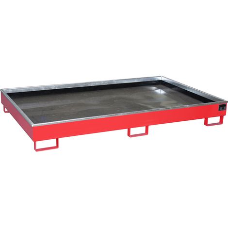 Bauer Regalwanne mit PE-Einsatz RW 2200-2 PE, lackiert, Feuerrot