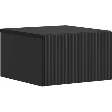 Wandmontierter Nachttisch Schwarz 33 x 34,5 x 20 cm vidaXL