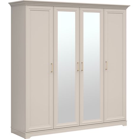 Armoire 4 portes miroirs Perle Cachemire (1/5)