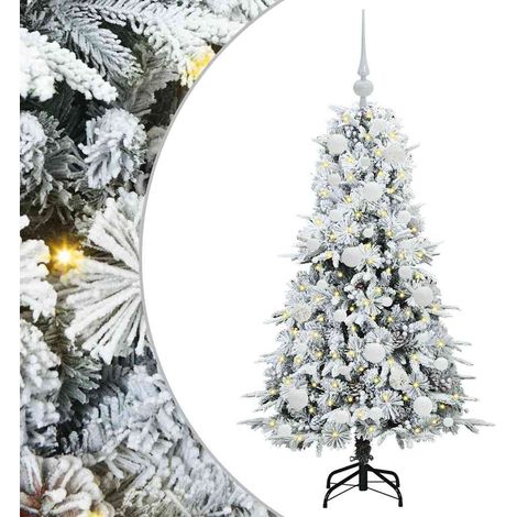 vidaXL Albero di Natale Artificiale con Rami Pieghevoli Bianco