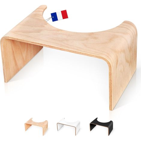 Tabouret de Toilette Physiologique en Bois - Marche Pied WC pour Adulte - Petit Banc Repose Pied pour Adopter la Position Squatty Anti Constipation (1/5)