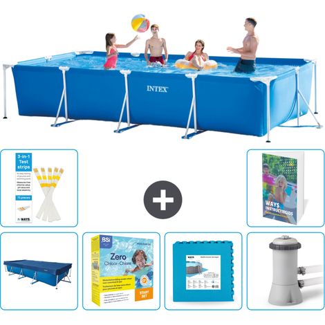 Intex Piscina con struttura Rettangolare - 450x220x84 cm - 7-pezzi  S44