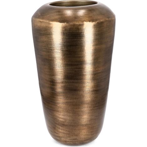 Vaso "Nadu" tondo in metallo per uso interno ed esterno h 89 cm -Nero (1/4)