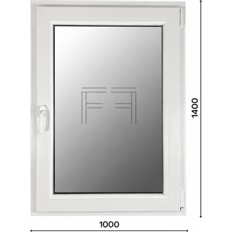 Fintex-finestra in PVC bianco singola anta 1000X1400 apertura a destra, doppio vetro, PROFILO A L (1/3)