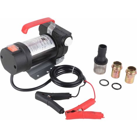 Pompe à carburant diesel auto-amorçante 12V 40L/min avec sortie G3/4 pour tuyau 1 pouce, portable pour transfert d'huile (1/5)