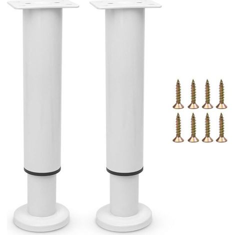 Verstellbare Metallbettbeine, 2er-Set – Höhe 17,8 bis 30,5 cm – für Lattenroste und Bettgestelle – sehr stabil