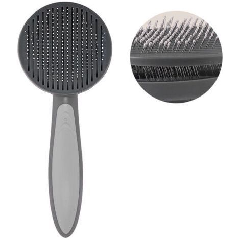 BUNTHAUS Brosse autonettoyante pour chien et chat, brosse de toilettage pour animaux de compagnie adaptée aux poils longs Petits grands animaux Démêlant, deShedding, Ensoleillé (1/5)