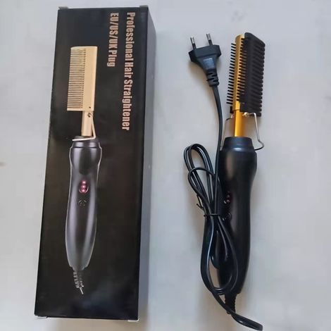 Peigne chauffant électrique / Lisseur pour cheveux femme, Brosse lissante, Lisseur électrique en alliage de titane, Lisseur électrique, Fer à friser, Fer à boucler, Lisseur