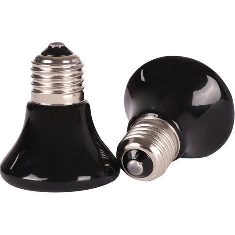 2 lampes chauffantes pour reptiles 7x7x6cm, lampe chauffante miniature en céramique pour animaux de compagnie, 220V 25W (1/5)