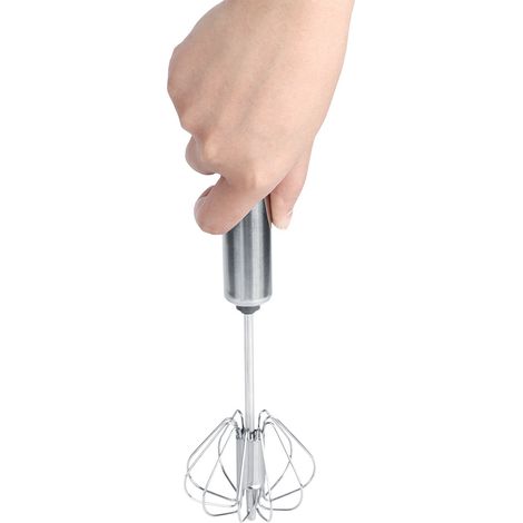 Halbautomatischer Eierquirl/Sahnemixer aus Edelstahl für den Haushalt, 34 x 7 cm (1/5)