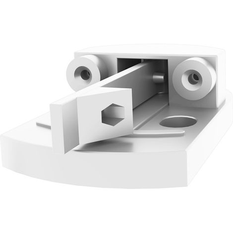 Butée centrale de portail battant K-STOPPER blanc (1/2)
