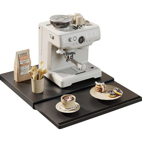 Plateau Coulissant pour Plan de Travail,étagère à Micro-Ondes  avec étagère extensible, étagère de rangement pour micro-ondes, machin (1/5)