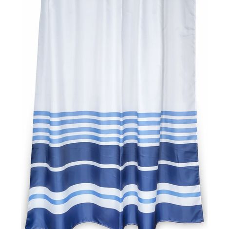 Rideau de douche 180x200 fantaisie rayée en polyester mod. maiorca