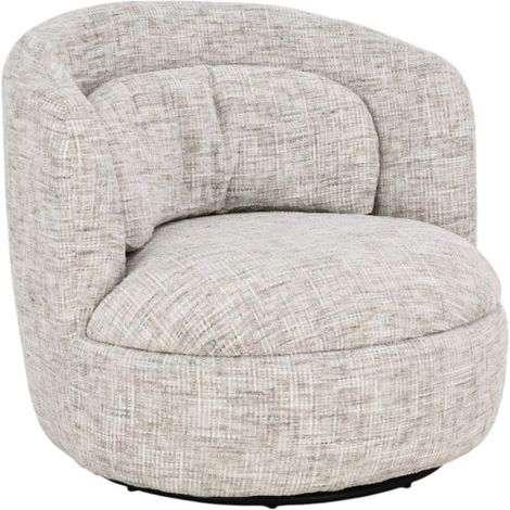 Amadeus - Fauteuil en tissu beige Chama (1/3)