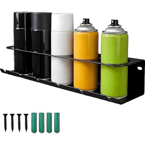 Aerosol Holder 43cm Wall Shelf for 5 Can Aerosol Can Aerosol Can Holder Organiser for Workshop and Garage (1/5)