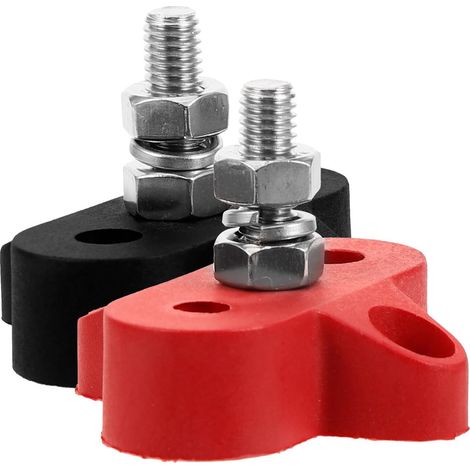 Bornier de Distribution Électrique 12-48V en Laiton, 2pcs pour Applications Marines avec Transmission d'énergie Stable et Montage Rapide (1/5)