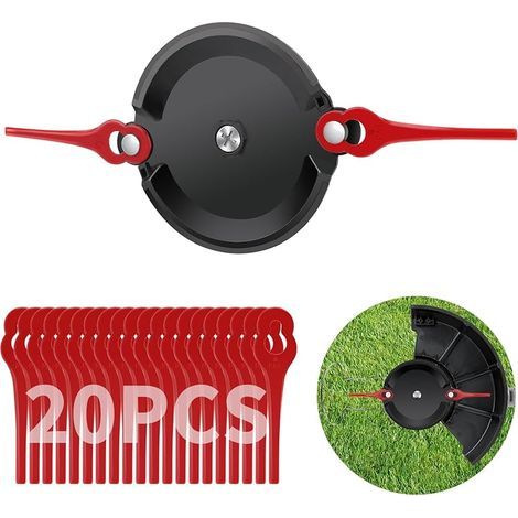 Support de lame de débroussailleuse + 20 lames de rechange compatibles avec débroussailleuse sans fil Terratek GGCGT18, TTCGT18-3 (1/5)