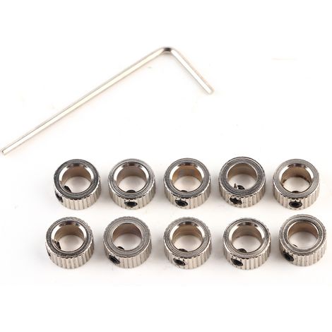 10 Pcs Shaft Collar Electroplate Ferronickel Shaft Lock Collar Ring6.1mm (1/5)