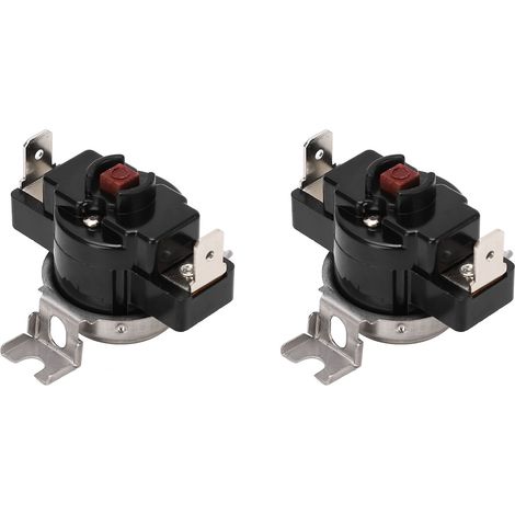 Lot de 2 interrupteurs thermiques manuels haute puissance en forme de U, 25 A, 250 V, pour thermostat (1/5)