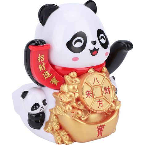 Figurine de Panda à énergie solaire, ornement de bras à ondulation automatique pour tableau de bord de voiture, bureau, caisse, décoration de bureau Style D (1/5)