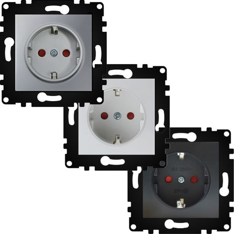 Prise Schuko - PJ Blanc - Ledme - PJ-08-W (1/5)