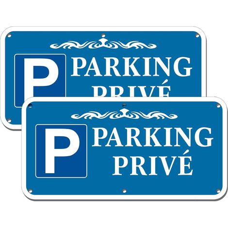 Panneau Parking Privé Aluminium 2 Pièces, 15×30 cm (1/5)