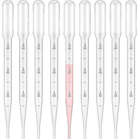HONORNIC - 100 pipettes, pipettes graduées transparentes, pipettes de transfert