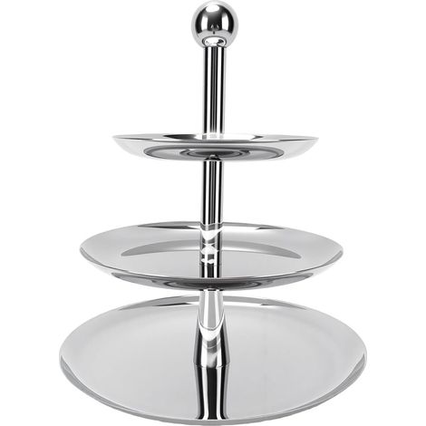 Stainless Steel Fruit Serving Tray, Display Stand (3 (1/5)