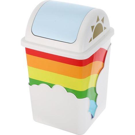 Abfallstift aus Kunststoff mit Wolken und Regenbogenform