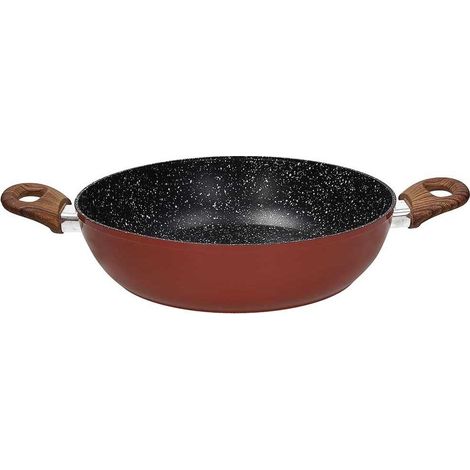 Tegame da 28 Cm con due manici Rustic Stone Alluminio Rosso (1/2)