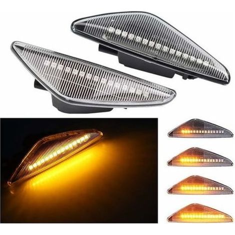 LED-Blinker, dynamische Seitenmarkierungsleuchte für BMW X3 F25 X5 E70 X6 E71 E72 (Weiß) (1/4)