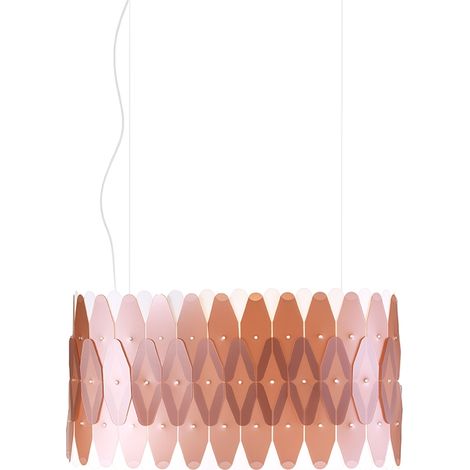 Lampadario Moderno Ovale Amanda Polilux ® Rame E Metallo Cromo 3 Luci E27 (1/2)