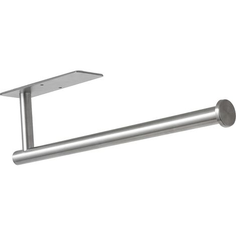 Porte-rouleaux de papier essuie-tout suspendu en acier inoxydable 304, peu encombrant, décoratif et pratique, étanche, pour la maison. Base carrée allongée argentée.