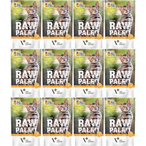 VetExpert Raw Paleo Kitten Indyk 12x100g (1/2)
