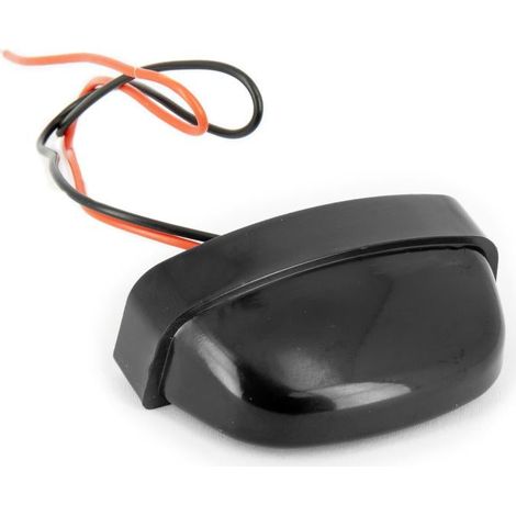 Eclairage de Plaque LED Noir Entraxe 45mm / 4 LEDS Plastique