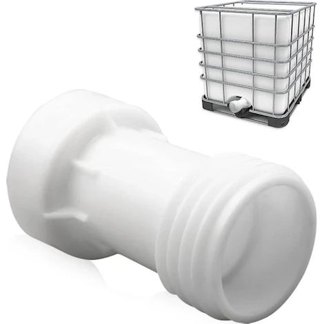 Accessoires pour cuve IBC, adaptateur IBC S60 x 6, rallonge de 60 mm, vanne pour cuve de 1000 l, filetage droit grossier en plastique S60 x 6, accessoires C (1/3)