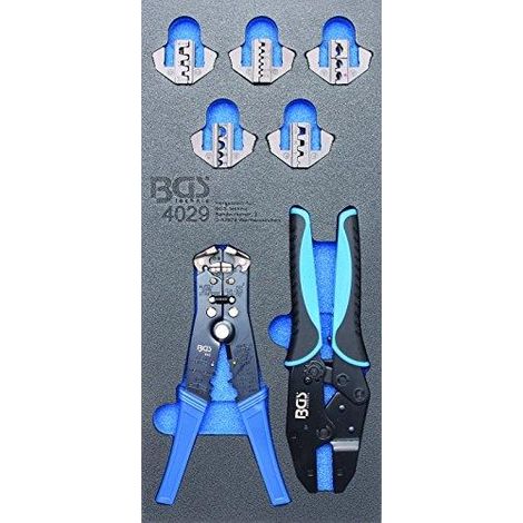 Herramienta de engaste Bgs Technic juego 12 piezas robusto ergonómico