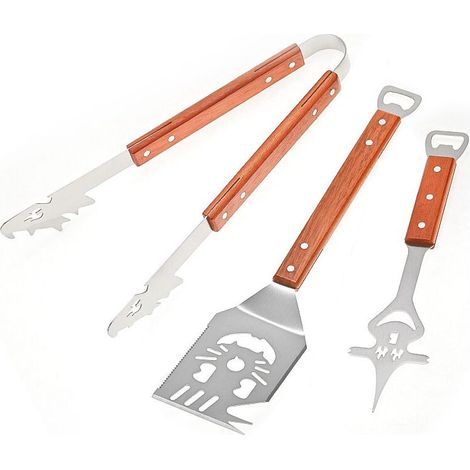 Accessoires de barbecue, accessoires de barbecue extra longs, accessoires de barbecue d'extérieur, meilleurs cadeaux de barbecue uniques pour hommes (1/4)