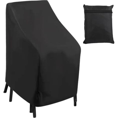 Funda para silla de jardín, Funda protectora impermeable para muebles de jardín, 8989120, Negro, Tela Oxford 210D, Impermeable, Duradera (1/5)