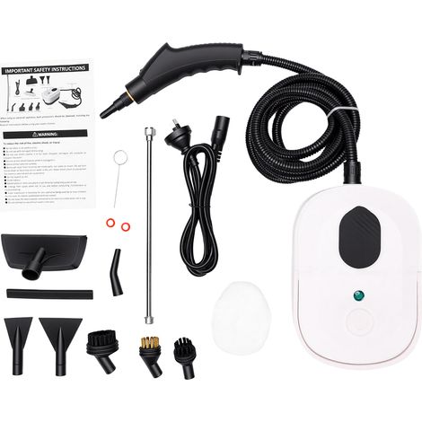 Nettoyeur vapeur portable, 1500 W, 3 bars, appareil de nettoyage haute température avec temps de chauffe de 15 secondes, 6 niveaux de puissance, réservoir d'eau de 1400 ml et accessoires pour sols, ca (1/5)